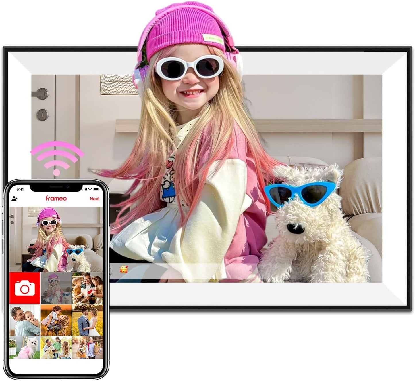 FOTOMOON Frameo 10.1 inch Smart WiFi Digital Picture Frame