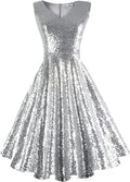 Dressever Women's 50s 60s Vintage Sleeveless Cocktail Party Dress one
