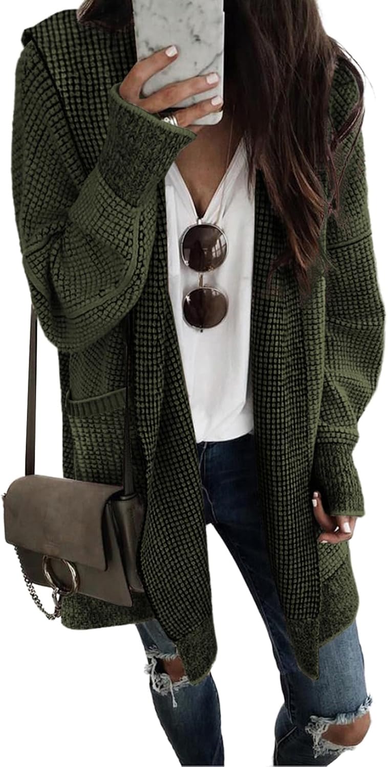 Oversized Hooded Cardigan Sweater Coat for Women in Fall Fashion