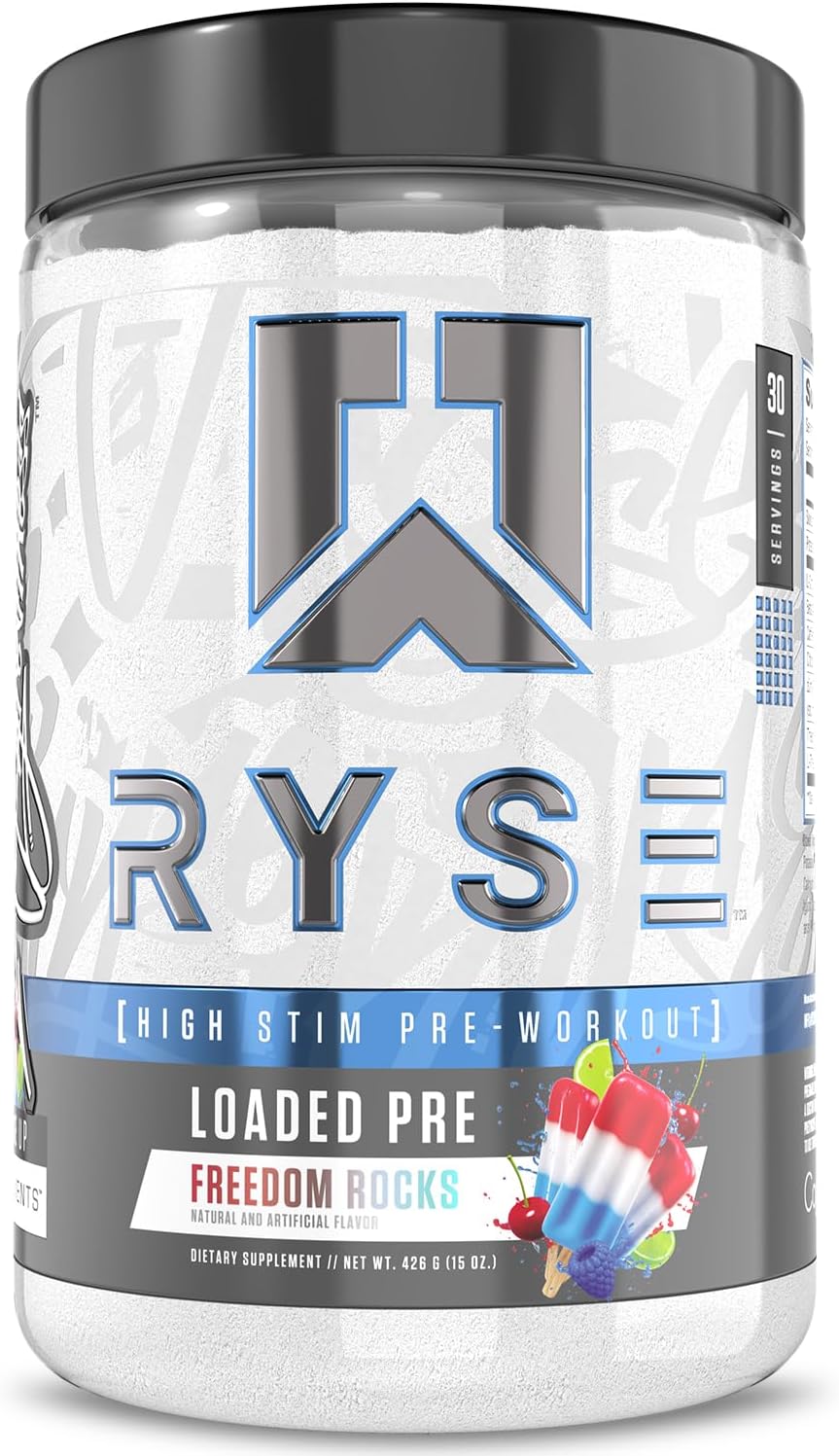 RYSE Loaded Pre Workout Powder - Freedom Rocks for Energy Boost