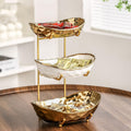 3-Tier Fruit Bowls for Kitchen Counter - Elegant Ceramic Stand