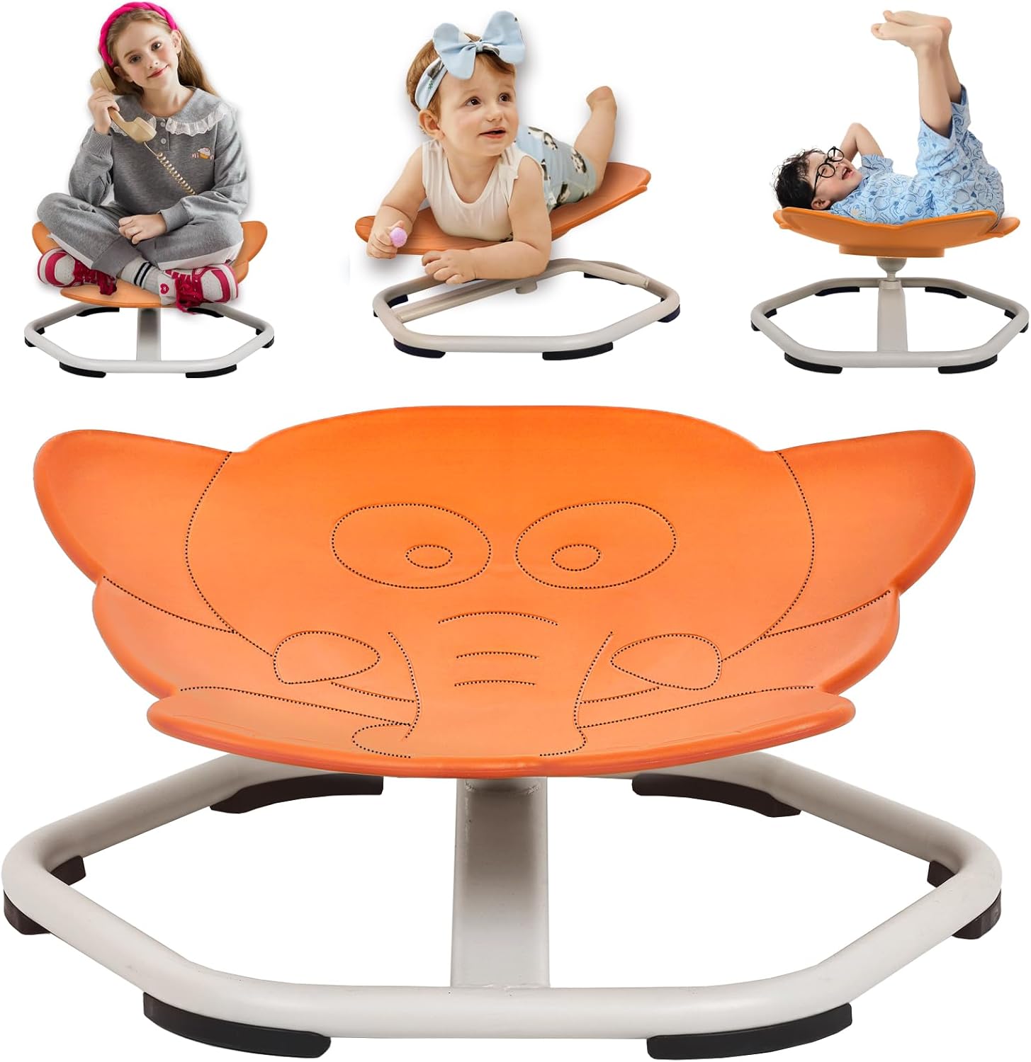 360 Swivel Sensory Chair for Kids - Orange Elephant