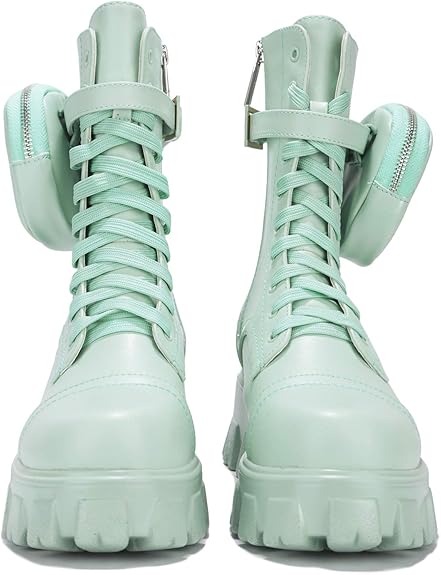 Monalisa Combat Boots for Women - Chunky Platform High Tops 2023