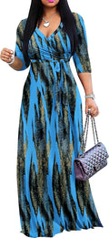 FANDEE Plus Size Maxi Dress for Women Casual Summer (Style MQFB)