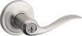 Kwikset Tustin Entry Door Handle with Lock and Key - Satin Chrome