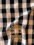 1 in Checkered Gingham PolyPoplin Fabric by the Yard - 60 in Wide This