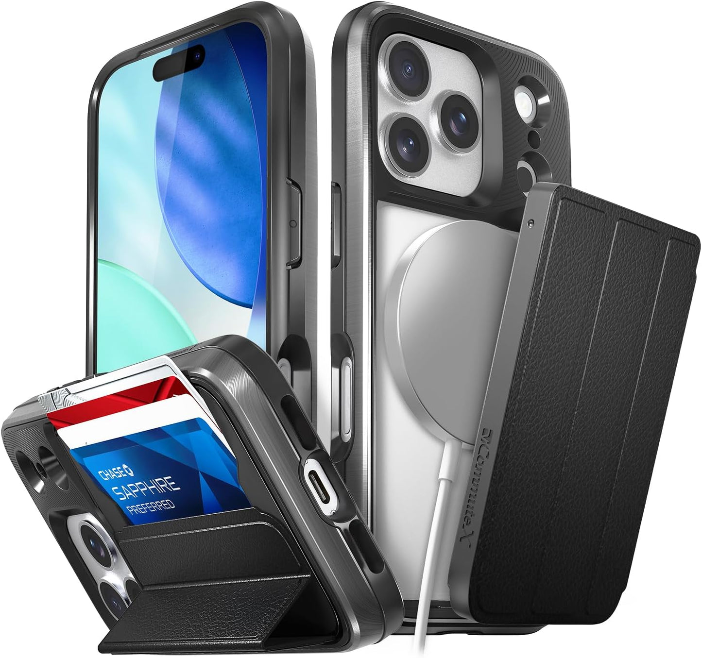 VENA vCommuteX iPhone 17 Pro Wallet Case with Kickstand Feature