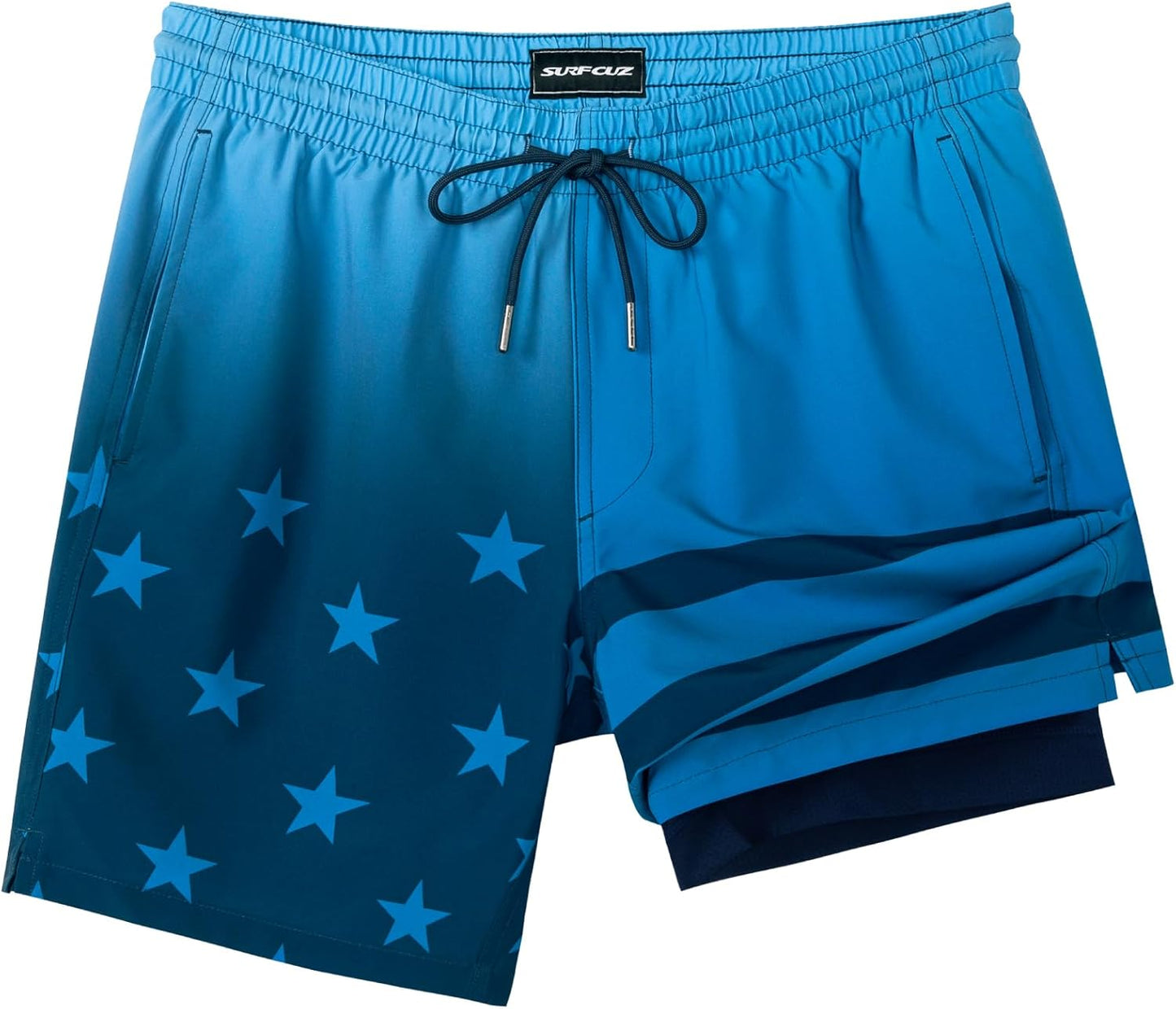 Mens Swim Trunks with Compression Liner for Ultimate Comfort