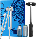 Weighted Tuning Forks Pack of 2 with Gemstone Feet - Vibration Healing