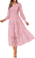 Wedding Guest Dresses for Women Floral Maxi Long Sleeve - Fall 2025