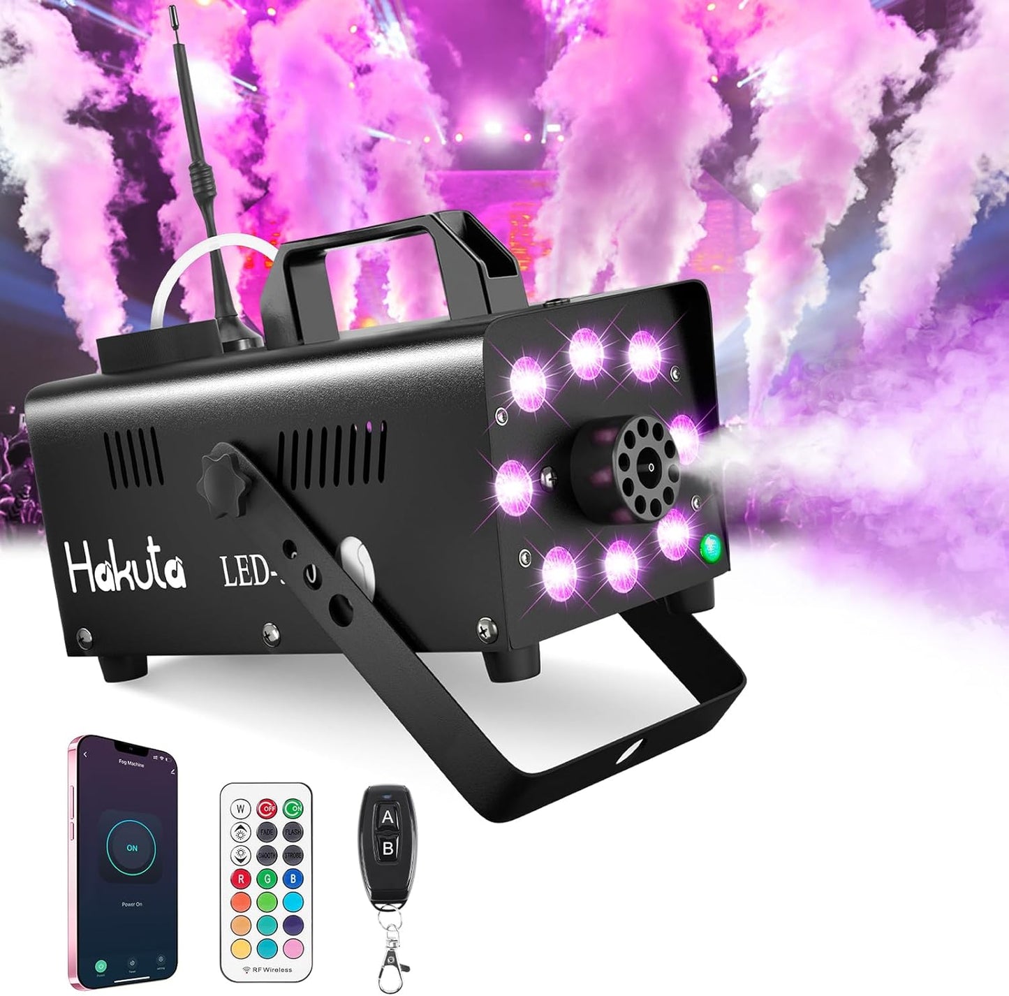 Wi-Fi Smart Fog Machine with LED Lights for Parties and Events