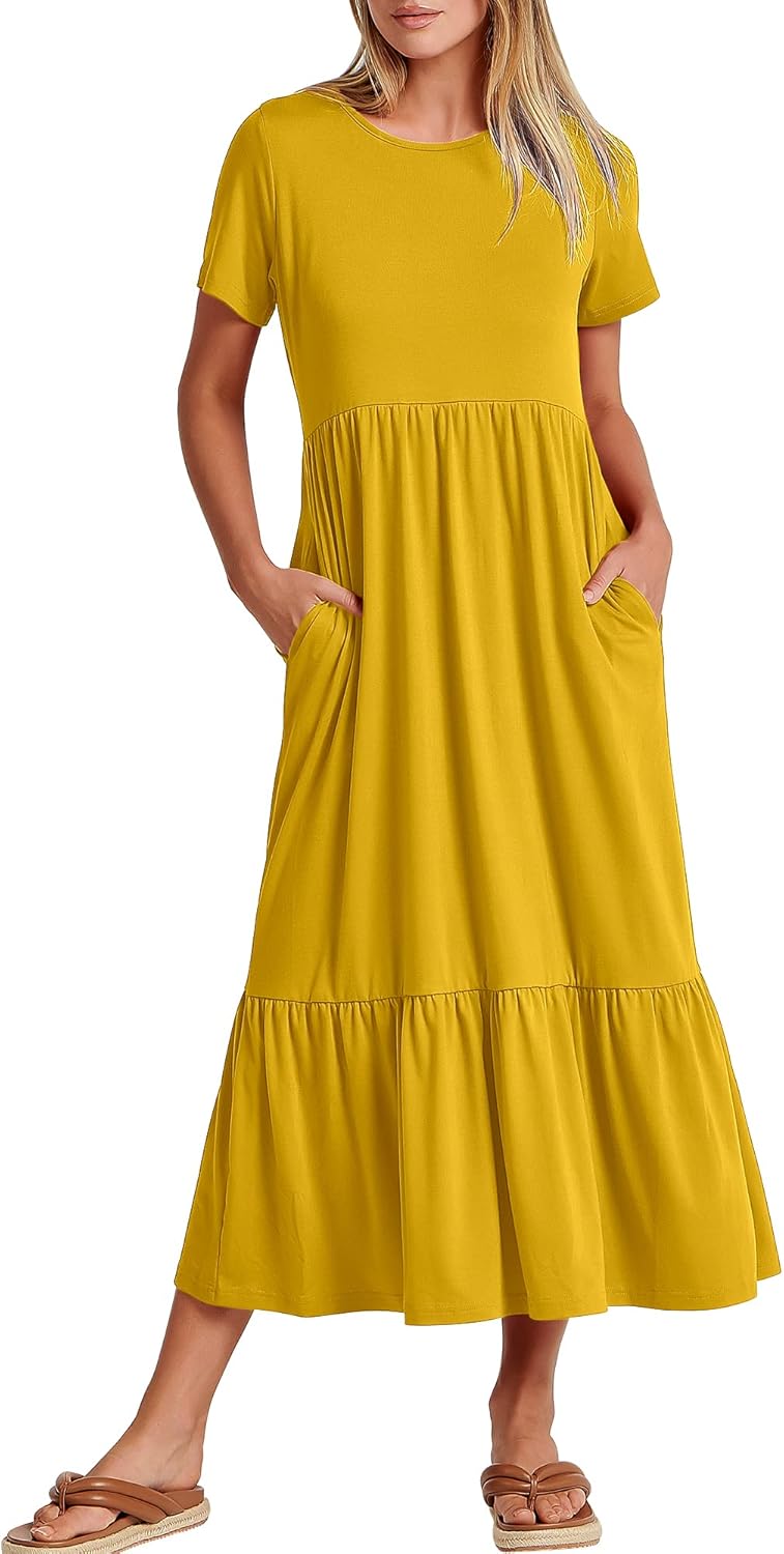 ANRABESS Womens Casual Maxi Dress for Summer Beach Travel