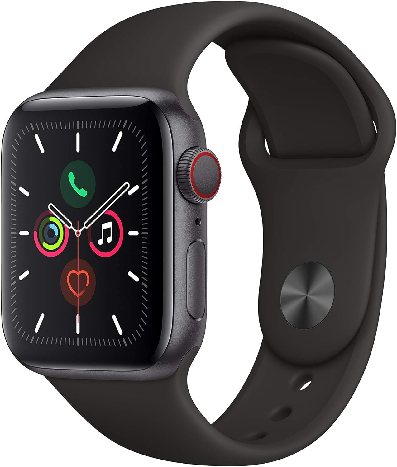 Apple Watch Series 5 GPS + Cellular 40MM with Black Sport Band