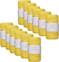 Makromecity 12 Skeins Single Strand Macrame Yarn 3 mm - Soft Recycled
