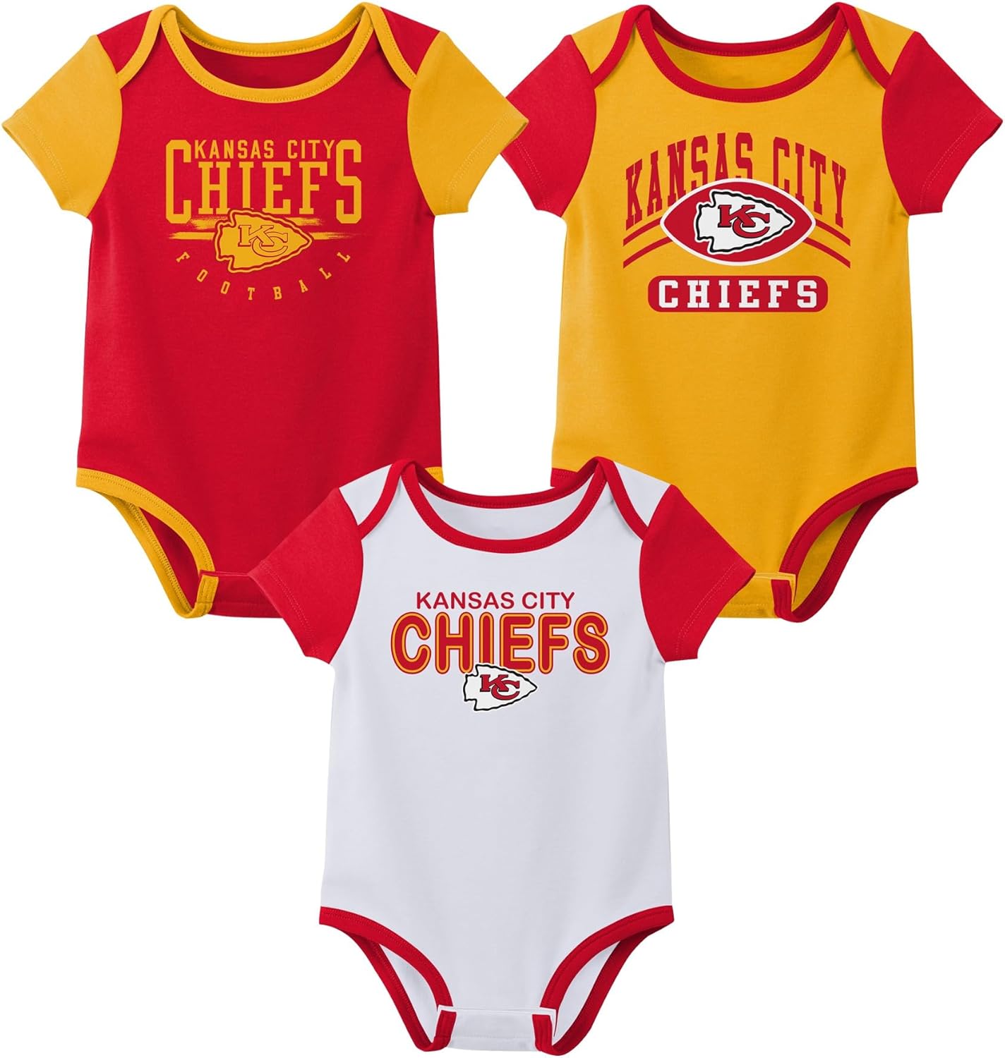 NFL Teams Newborn Baby Bodysuit Variety 3-Pack for Infants