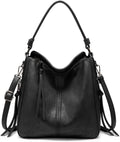 Hobo Crossbody Bag for Women - Large Retro Faux Leather Shoulder Purse