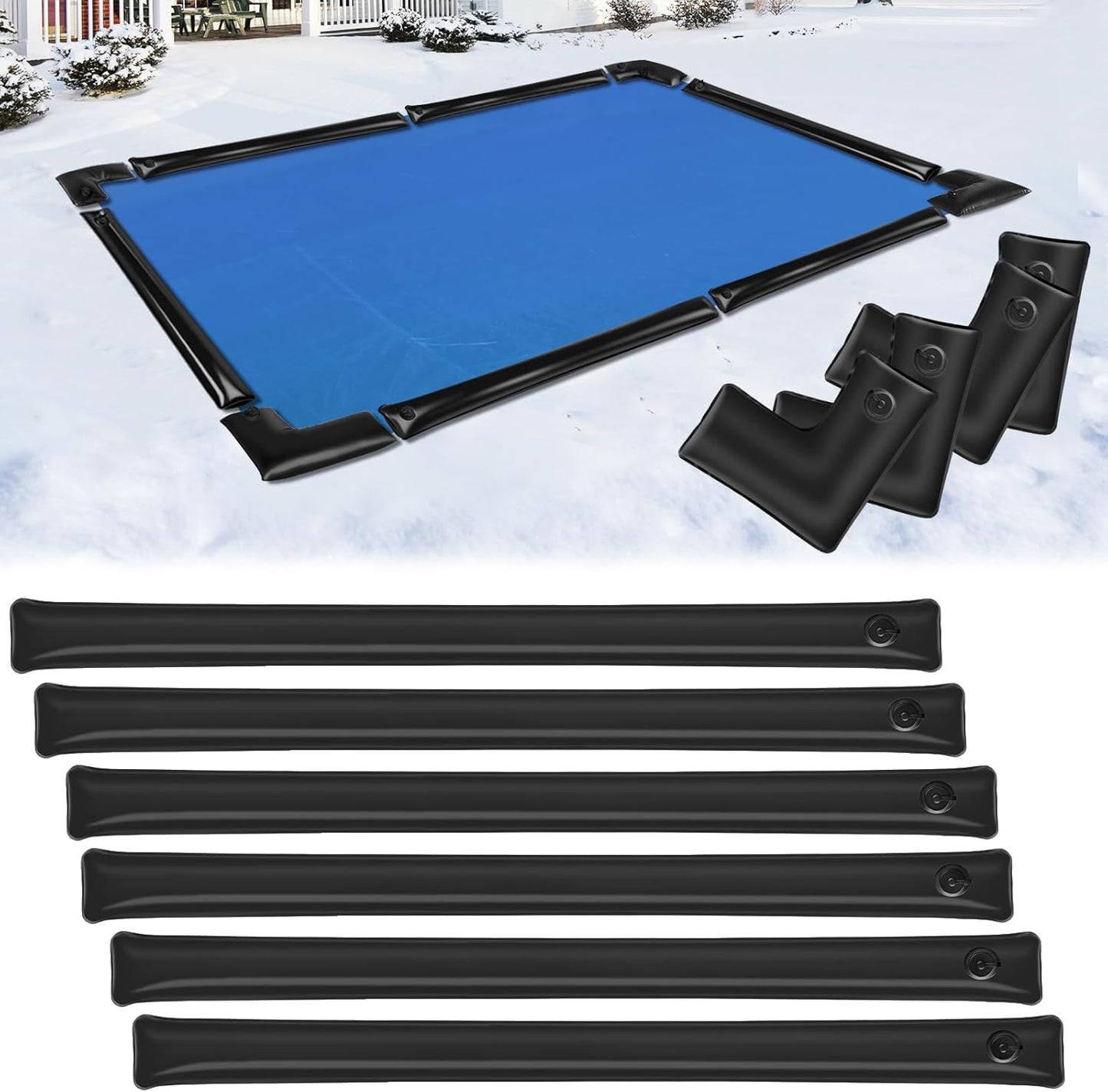 10 Pack 0.6mm Thicker Pool Water Bags for Inground Covers