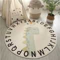 ABC Round Rug for Kids Alphabet Play Mat - Soft Cashmere Feel