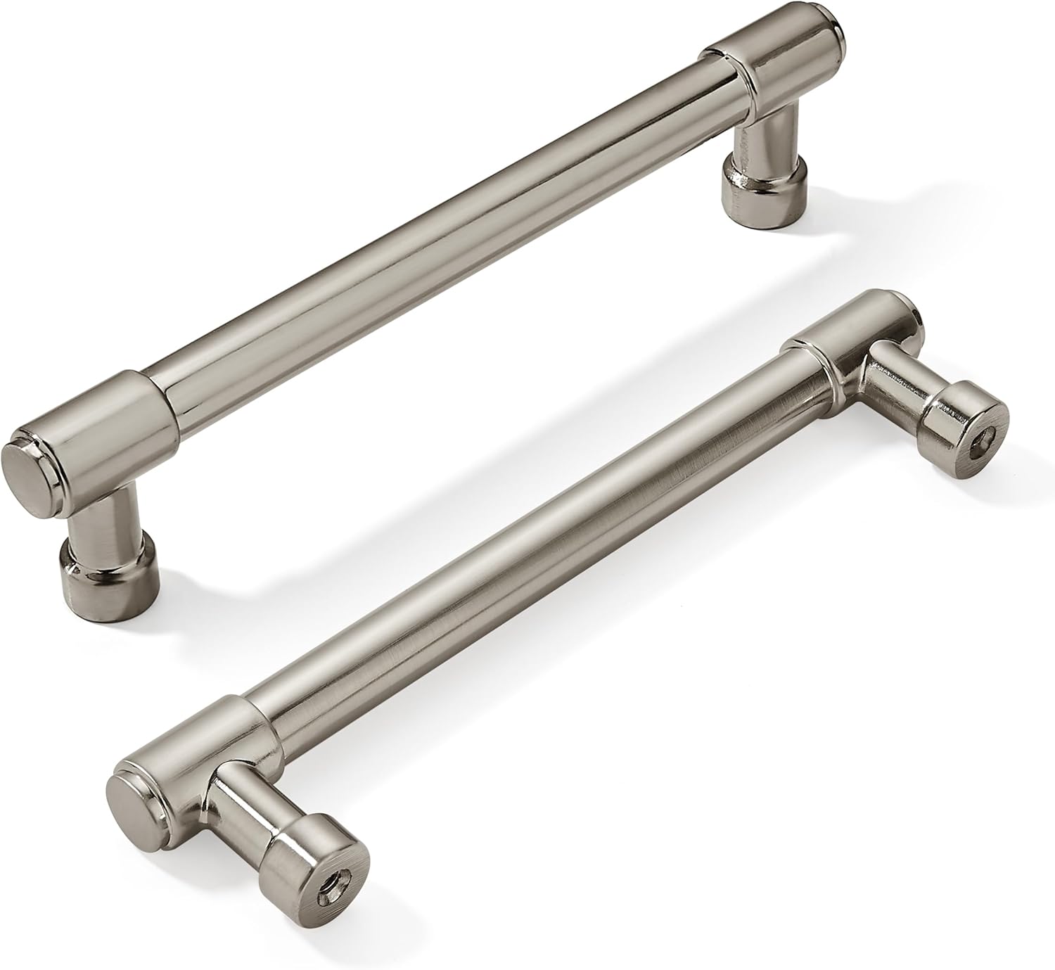 Brushed Satin Nickel Cabinet Pulls - 5in Center to Center Handles
