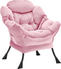 Lazy Chair Thick Padded Velvet Accent Lounge Chair for Comfort