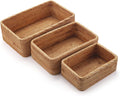 Natural Rattan Fruit Storage Baskets Set of 3 for Home Use