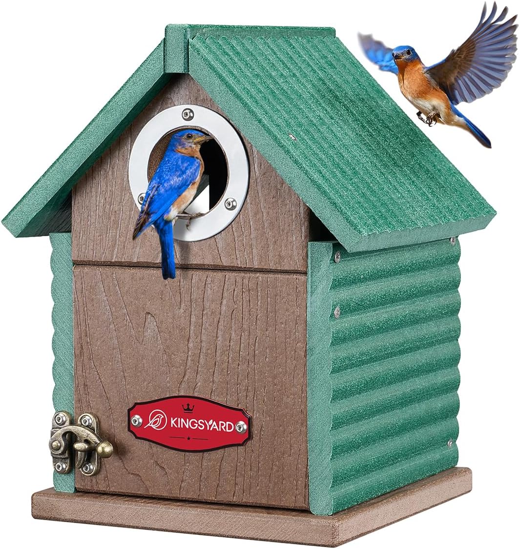 Recycled Plastic Bird House for Outdoors - Durable & Weatherproof