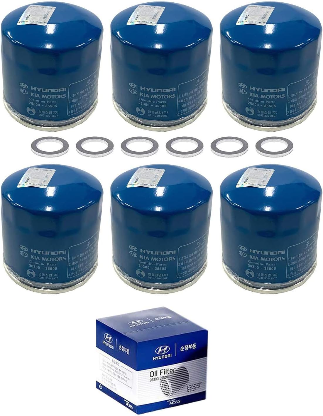 Genuine OEM Hyundai Kia Oil Filter 26300-35505 for Engine Care
