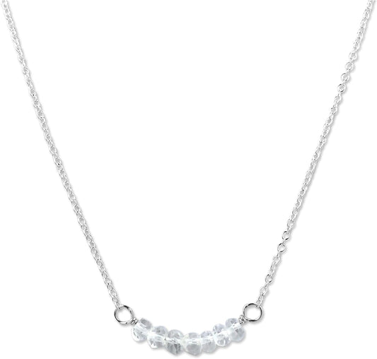 Personalized Birthstone Bar Necklace for Women and Girls