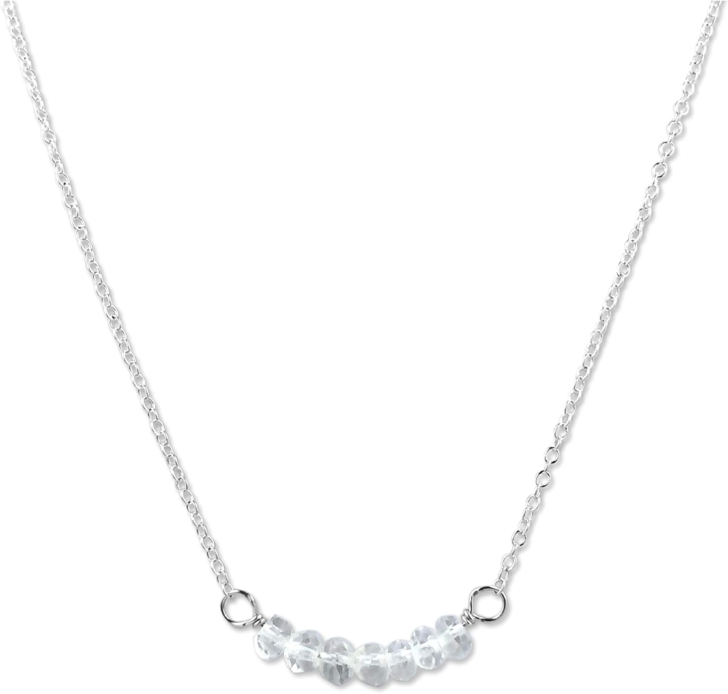Personalized Birthstone Bar Necklace for Women and Girls