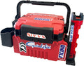 Fishing Tackle Box Fishing Bucket with Rod Holder - Durable 6L Red