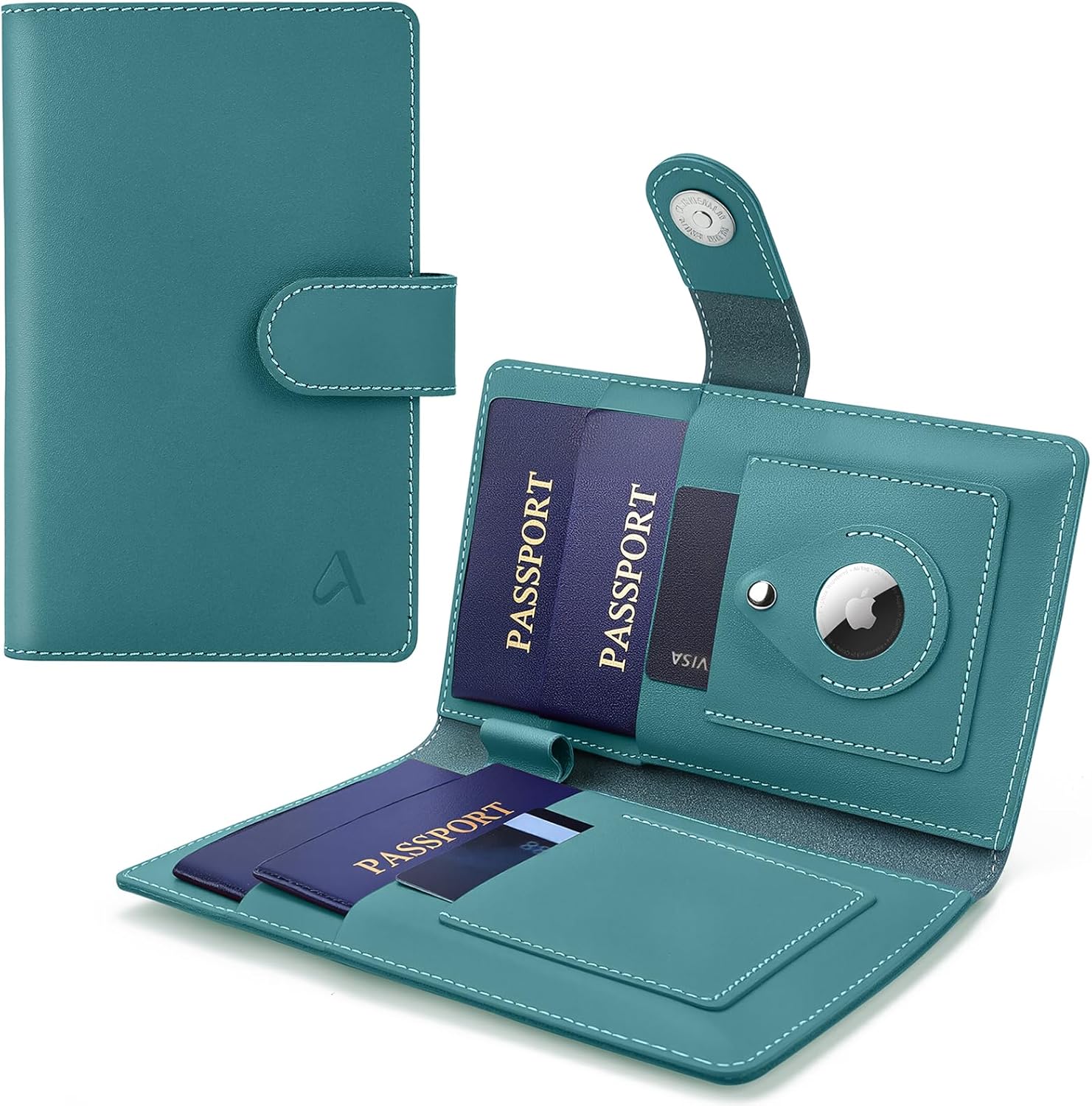 ALLIVE Family Passport Holder with RFID Blocking & AirTag Slot