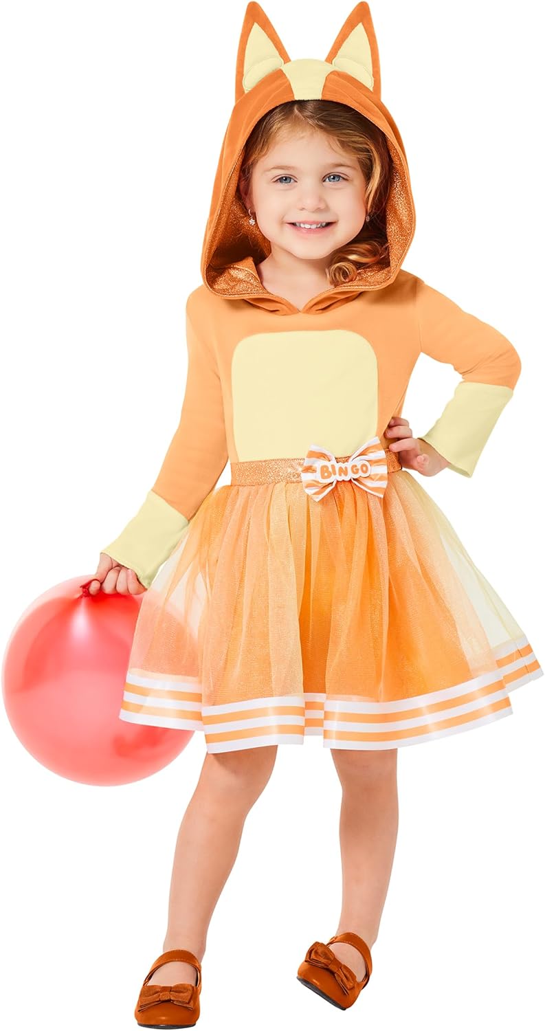 Bluey Toddler Girls Bingo Costume for Halloween Fun