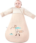 Baby Organic Sleeping Bag Autumn Detachable Sleeve Wearable Blanket