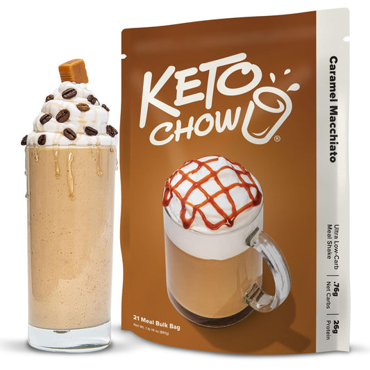 Keto Chow Caramel Macchiato Meal Replacement Shake Powder