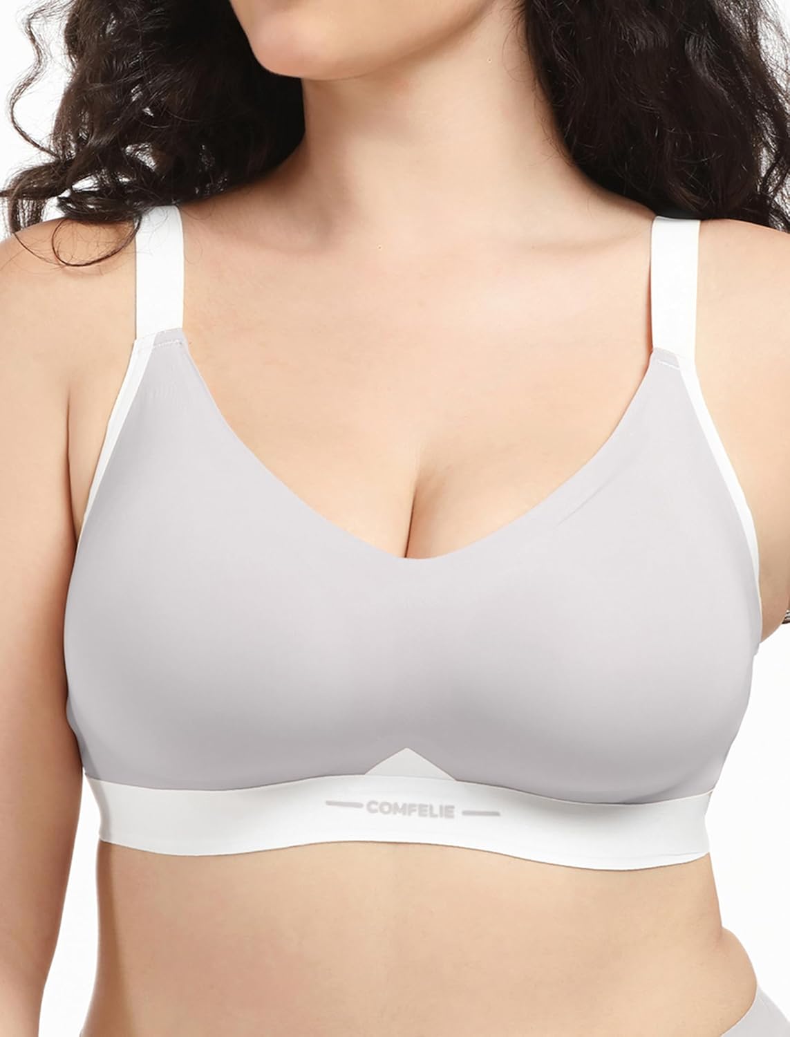 COMFELIE Seamless Wireless Bra for Busty Women No Underwire