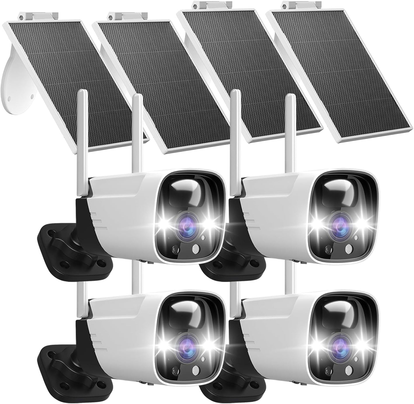 Rraycom 4 Pack Wireless Outdoor Security Cameras with AI Detection