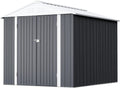 GUNJI 6 x 4 FT Metal Garden Shed with Lockable Door for Storage