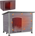Outdoor Indoor Insulated Dog House with Iron Frame - Weatherproof