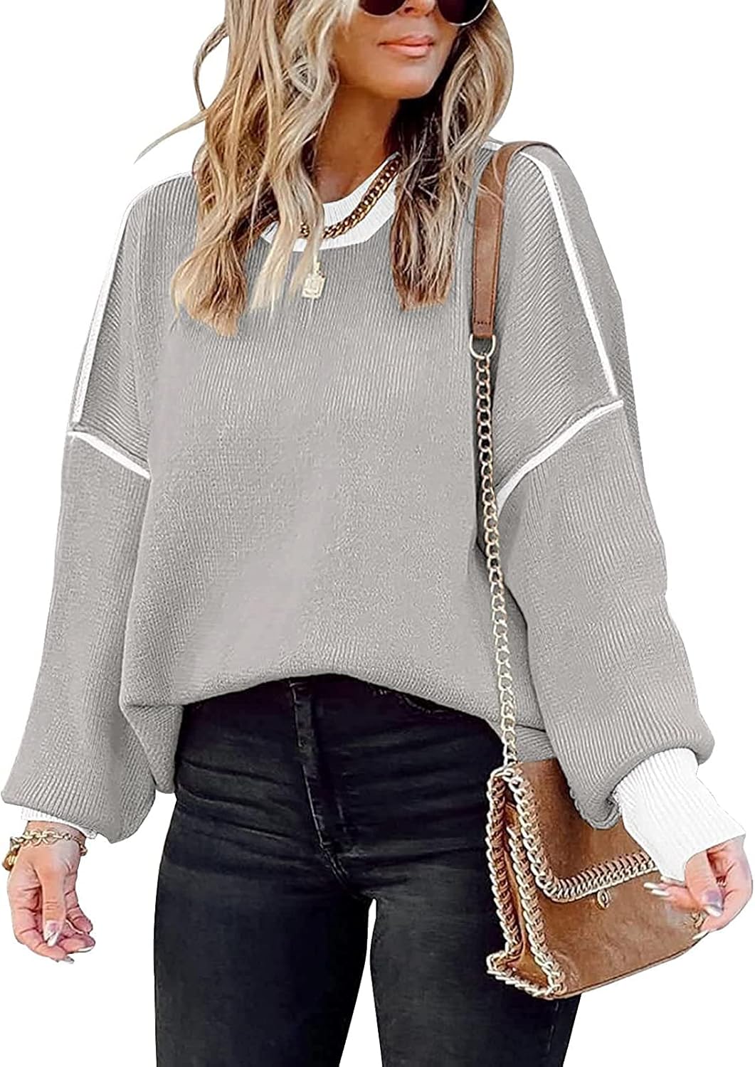 ETCYY Womens Oversized Sweaters for Trendy Fall Fashion