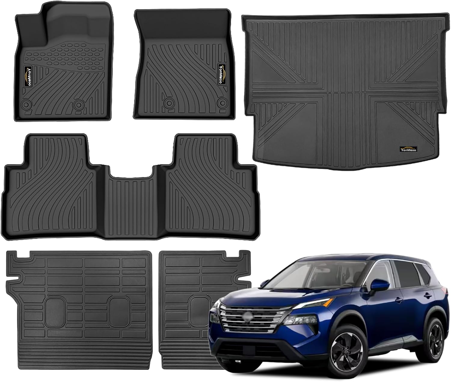 Custom Floor Mats for Nissan Rogue 2021-2025 All Weather Set