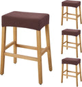 Rectangle Bar Stool Covers 4 Pack - Stretch Waterproof Saddle Seat