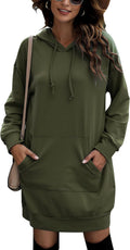 Quenteen Hoodie Dress Sweatshirt Dress - Comfortable Casual Tunic