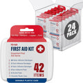 DecorRack 1000 Piece First Aid Kit 24-Pack - Compact Wound Care Set