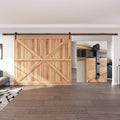 EaseLife 16 ft Heavy Duty Sliding Barn Door Track Kit - Smooth, Quiet