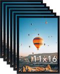 11x16 Black Picture Frame Set of 6 for Stylish Wall Decor