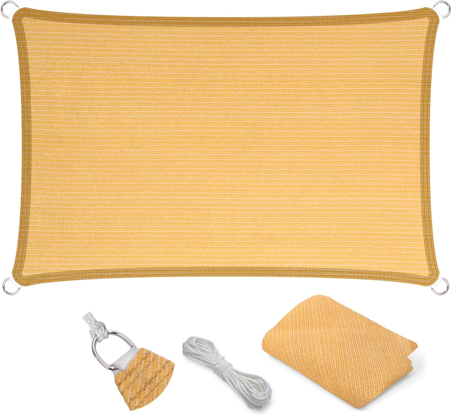 Eden's Decor 9ft x 16ft Wheat Sun Shade Sail for Outdoor Spaces