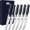 SHAN ZU 6 Pc Steak Knife Set 4.5 in - Ultra Sharp Genbu Series