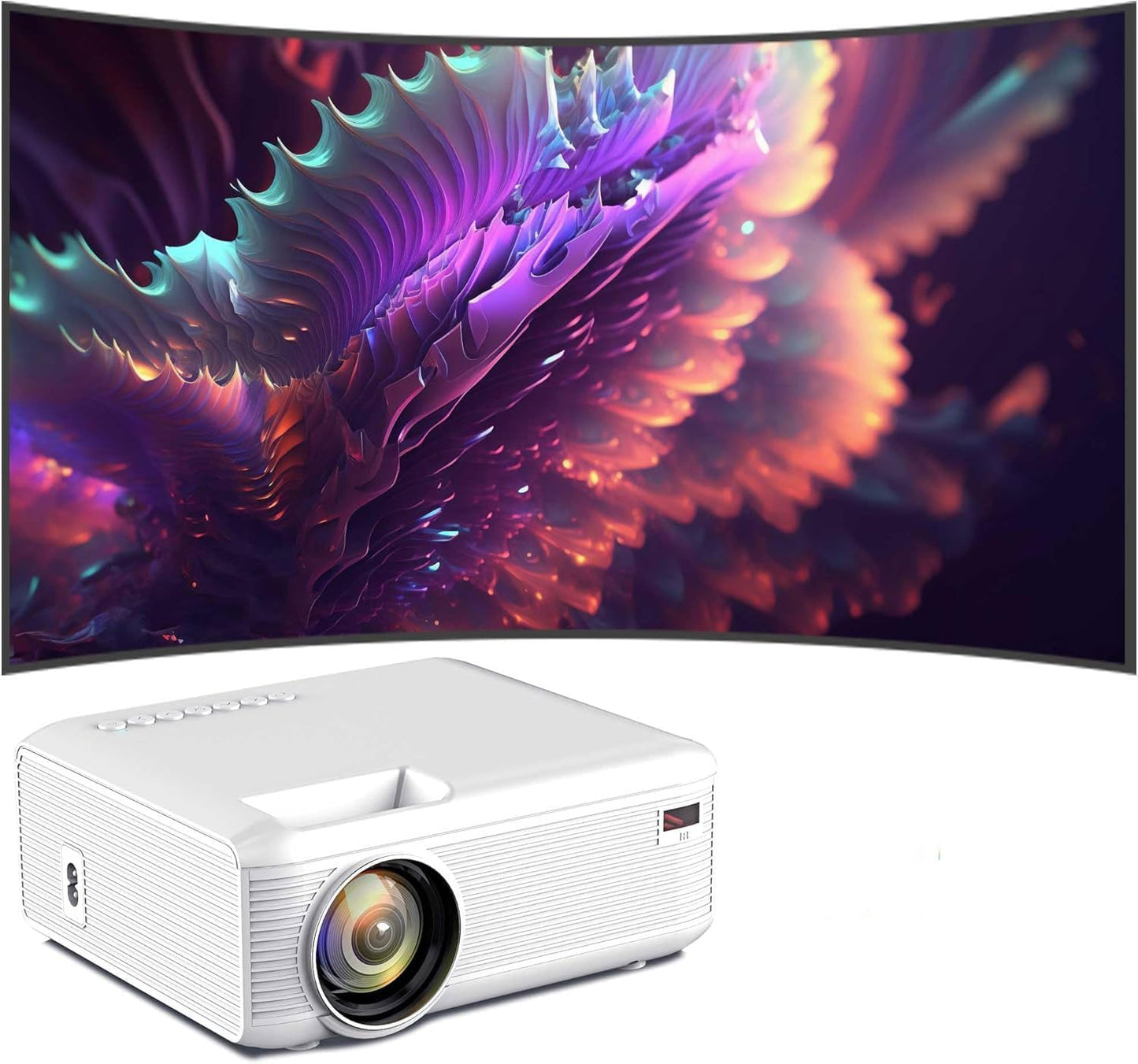 Portable Mini Projector: Bluetooth, 200 Screen, Phone Connectivity