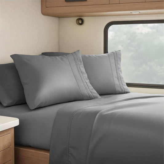 Clara Clark RV Queen Sheets Set - Luxury Bedding for RVs