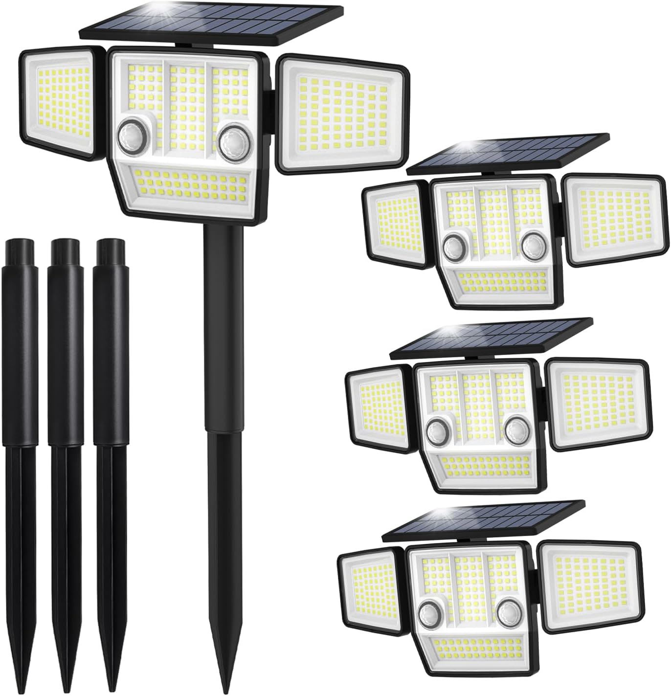 Solar Lights Outdoor with 180 PIR Motion Sensor for Security